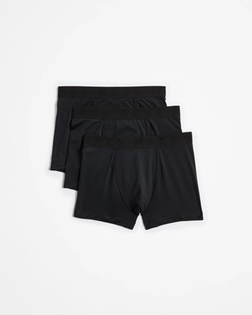 Boys Microfibre Trunks 3 Pack - Maxx - Black