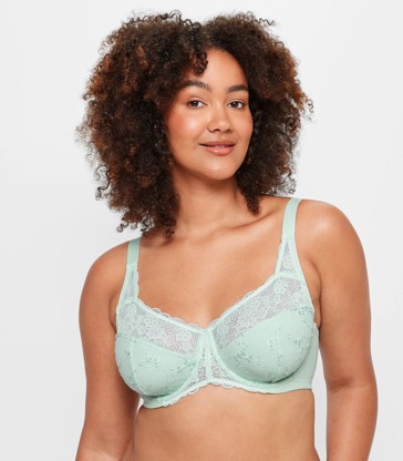 Fuller Figure Embroidered Lace Underwire Bra