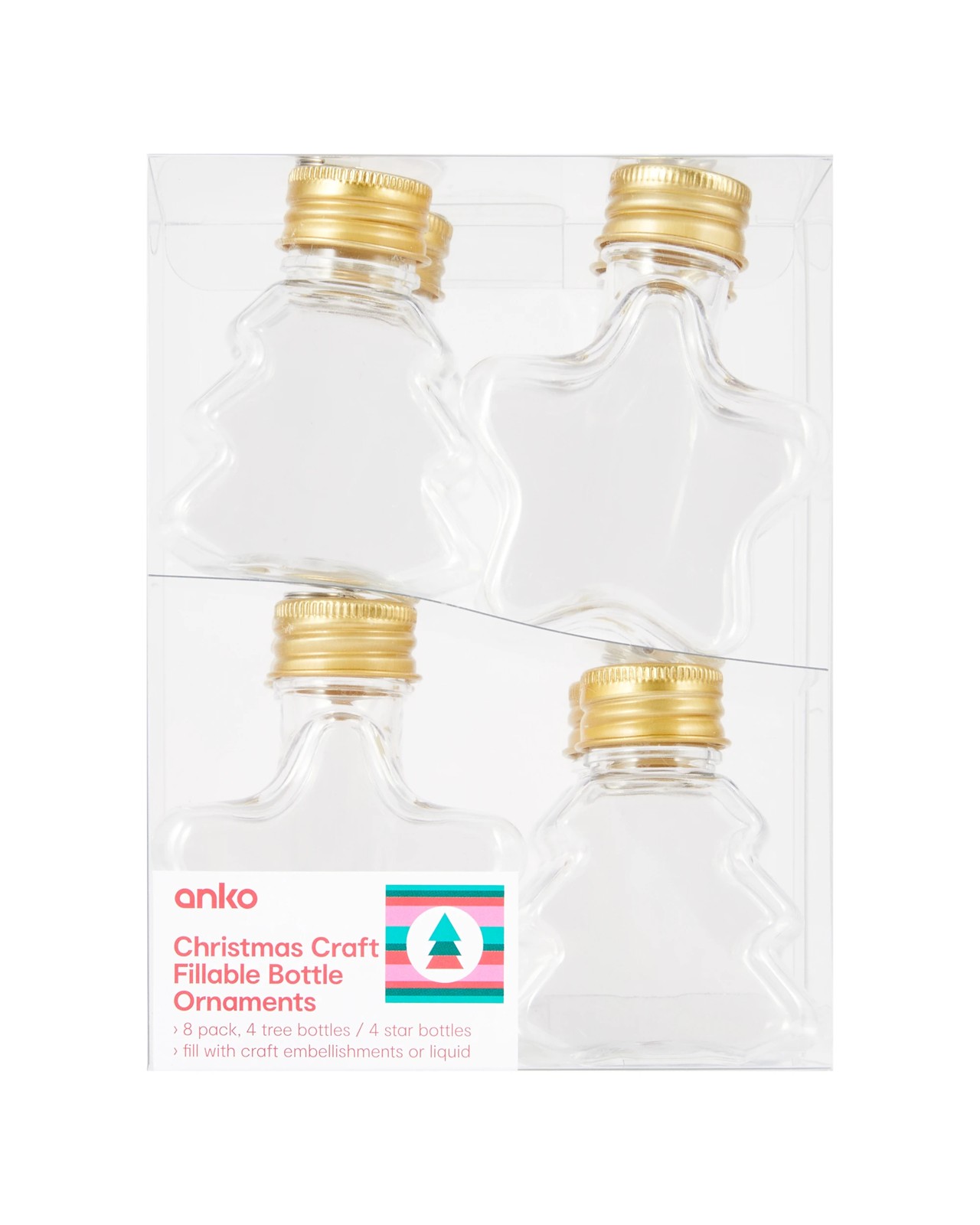 Anko Christmas Craft Fillable Bottle Ornaments 4 of 4