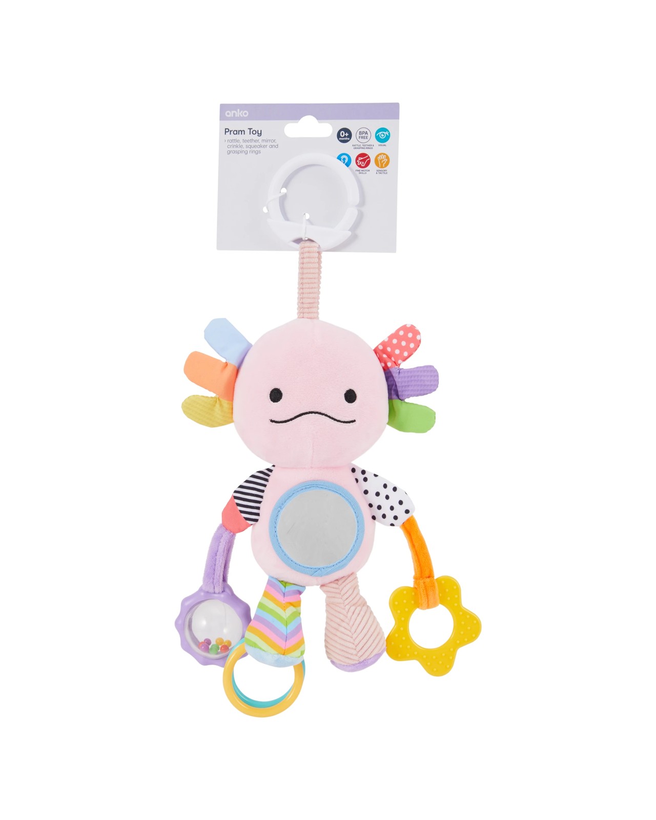 Anko Pram Toy - Axolotl 4 of 4