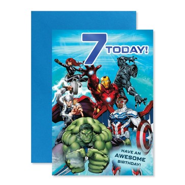 Connections from Hallmark 7th Birthday Card - Marvel Avengers