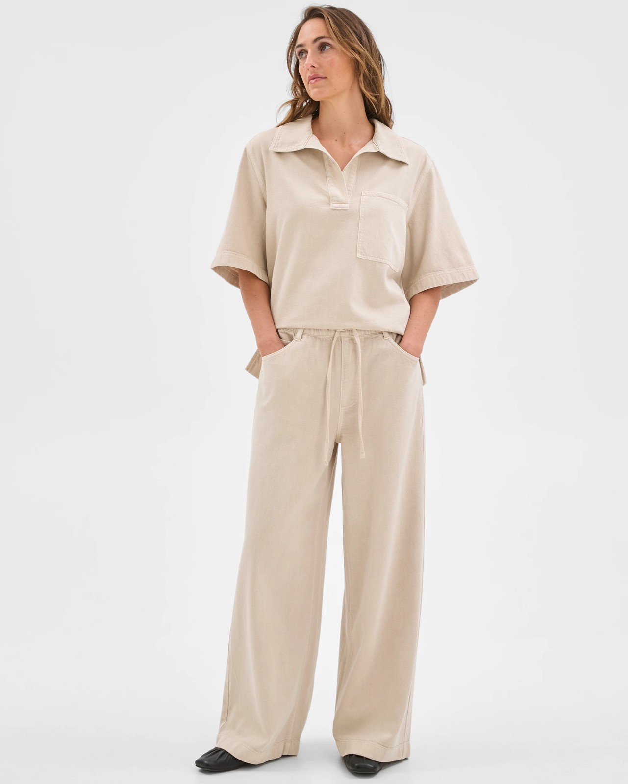 Airloom Pull On Wide Leg Denim Jeans 2 of 5