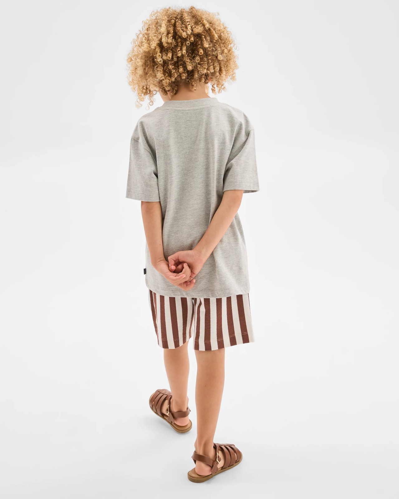 Australian Cotton Slub Jersey Shorts - Brown 3 of 5