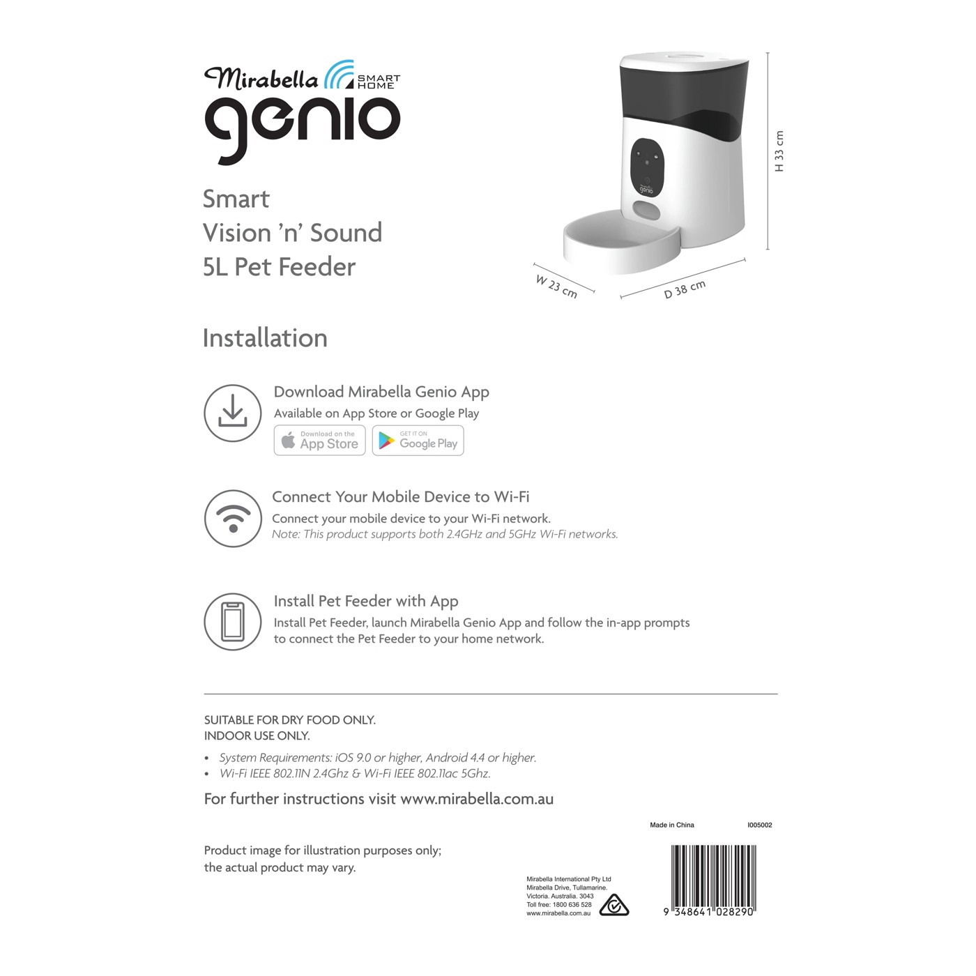 Pet Feeder with Camera, 5L - Anko 3 of 6