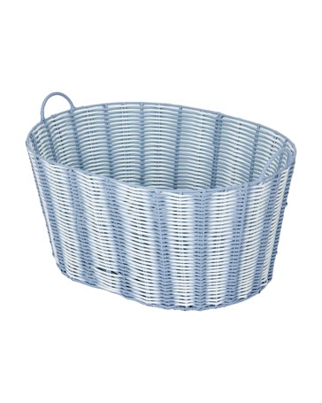Anko Rattan Look Laundry Basket - Blue