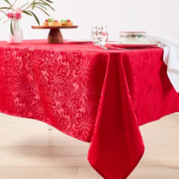 Anko Red Poinsettia Tablecloth