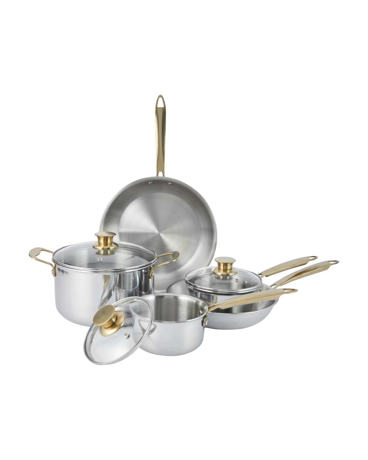 Anko 5 Piece Stainless Steel Tri-Ply Cookware Set 2 of 5