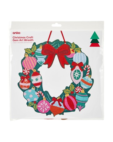 Anko Christmas Craft Gem Art Wreath