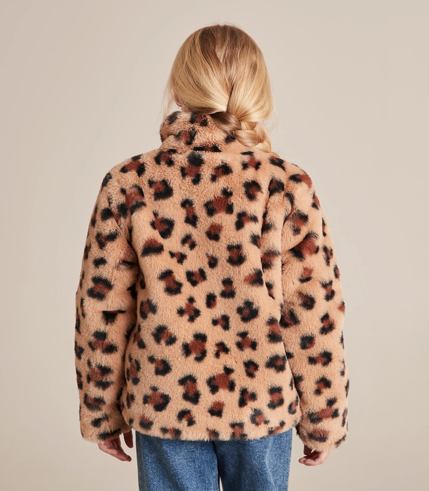 Leopard faux fur deals coat australia