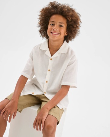 Short Sleeve Textured Shirt