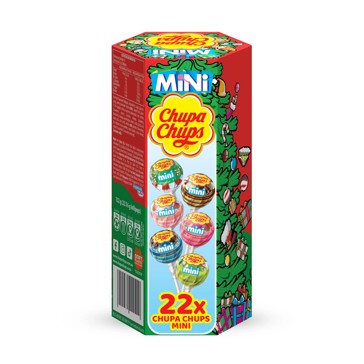 Mini Chupa Chups 22 Piece Assorted Lollipop Christmas Tube 132g