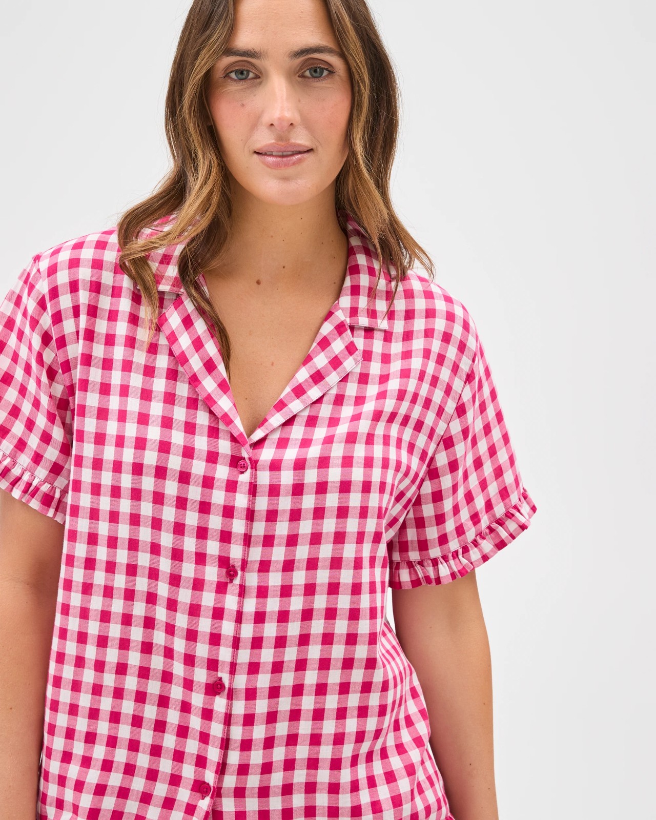 Womens Woven Frill Pyjama Set 3 of 5