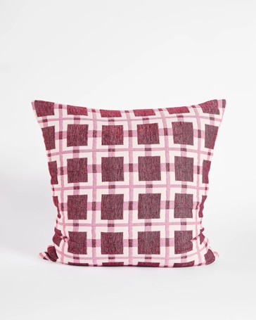 Scarlett Chenille Textured European Pillowcase - Sangria