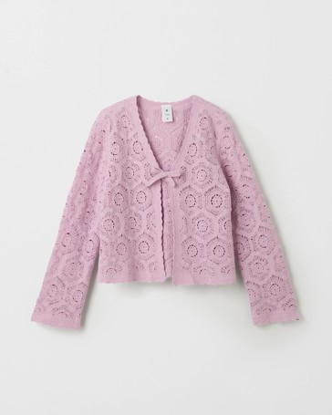 Australian Cotton Crochet Knit Cardigan