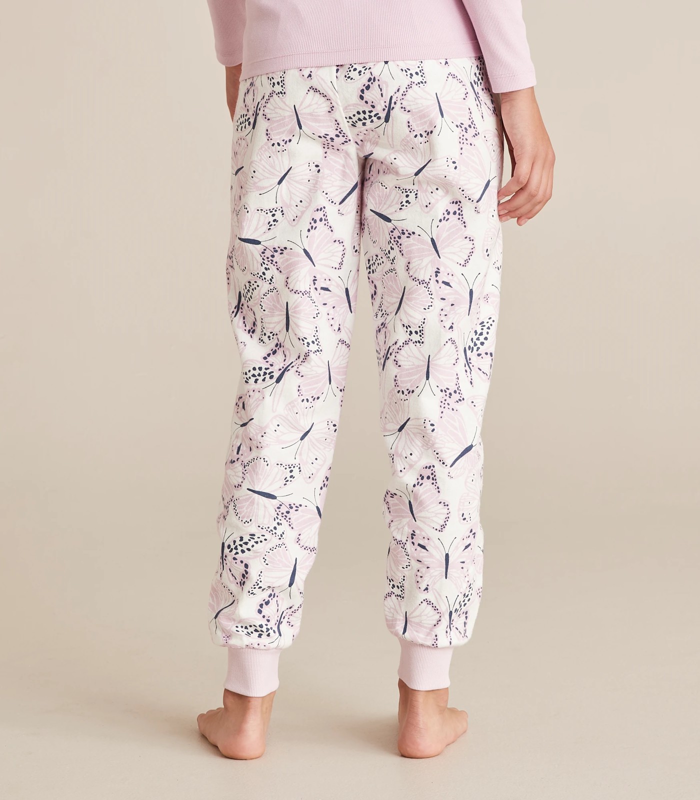 Rib Flannelette Butterfly Cotton Pyjama Set 5 of 5