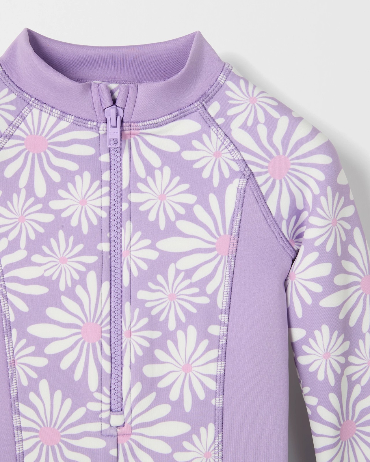 Long Sleeve Long Leg Swim Surfsuit - Purple Colour Block 2 of 2