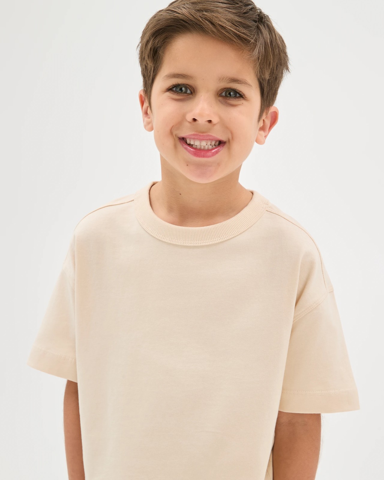 Organic Cotton Oversized T-Shirt - Cream 4 of 5