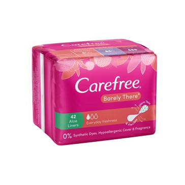 Carefree 42 Pack Barely There Aloe Panty Liners