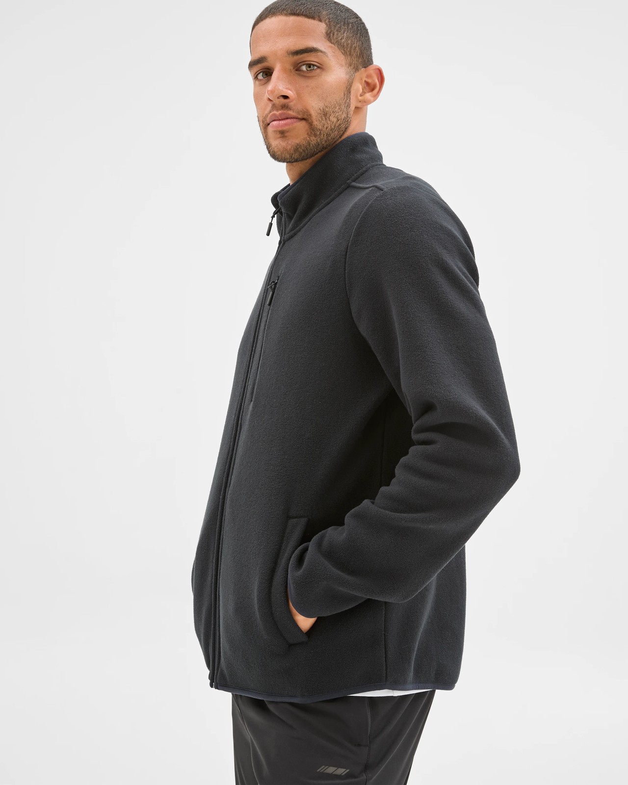 Active Polar Fleece Zip Through Jacket - Black 4 of 6