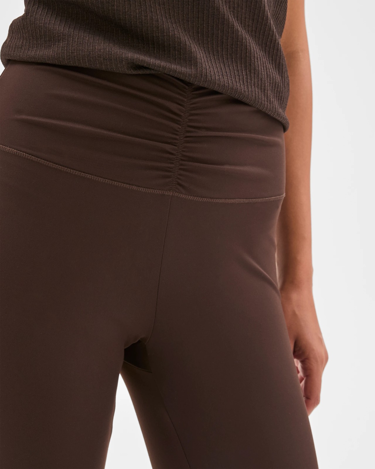 Active Studio Soft Ruched 7/8 Length Tights - Cocoa 5 of 6