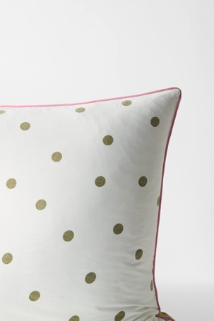 Arlo Polka Dot Stonewash Cotton European Pillowcase - Olive Green