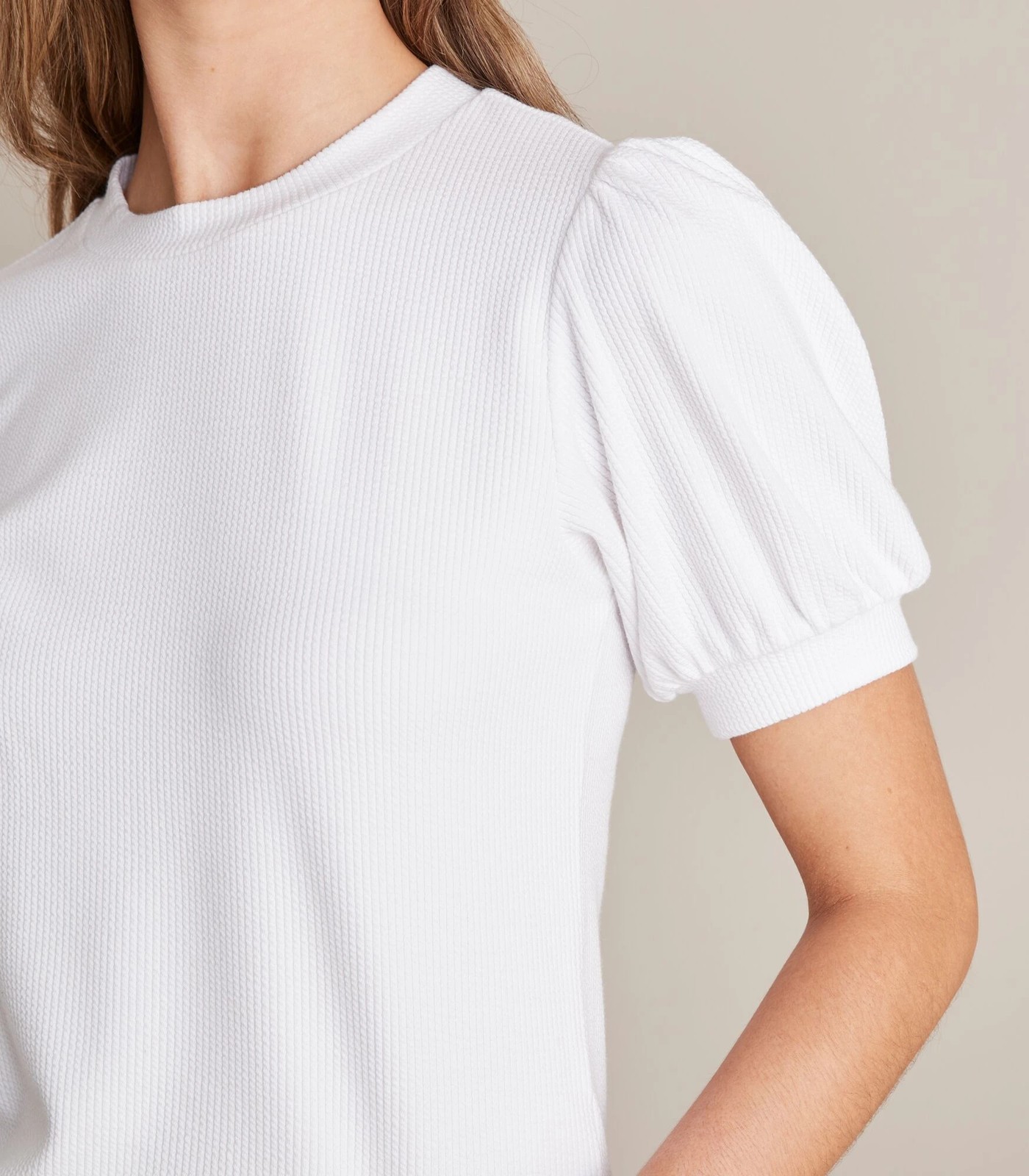 Puff Sleeve Rib T-Shirt 4 of 6