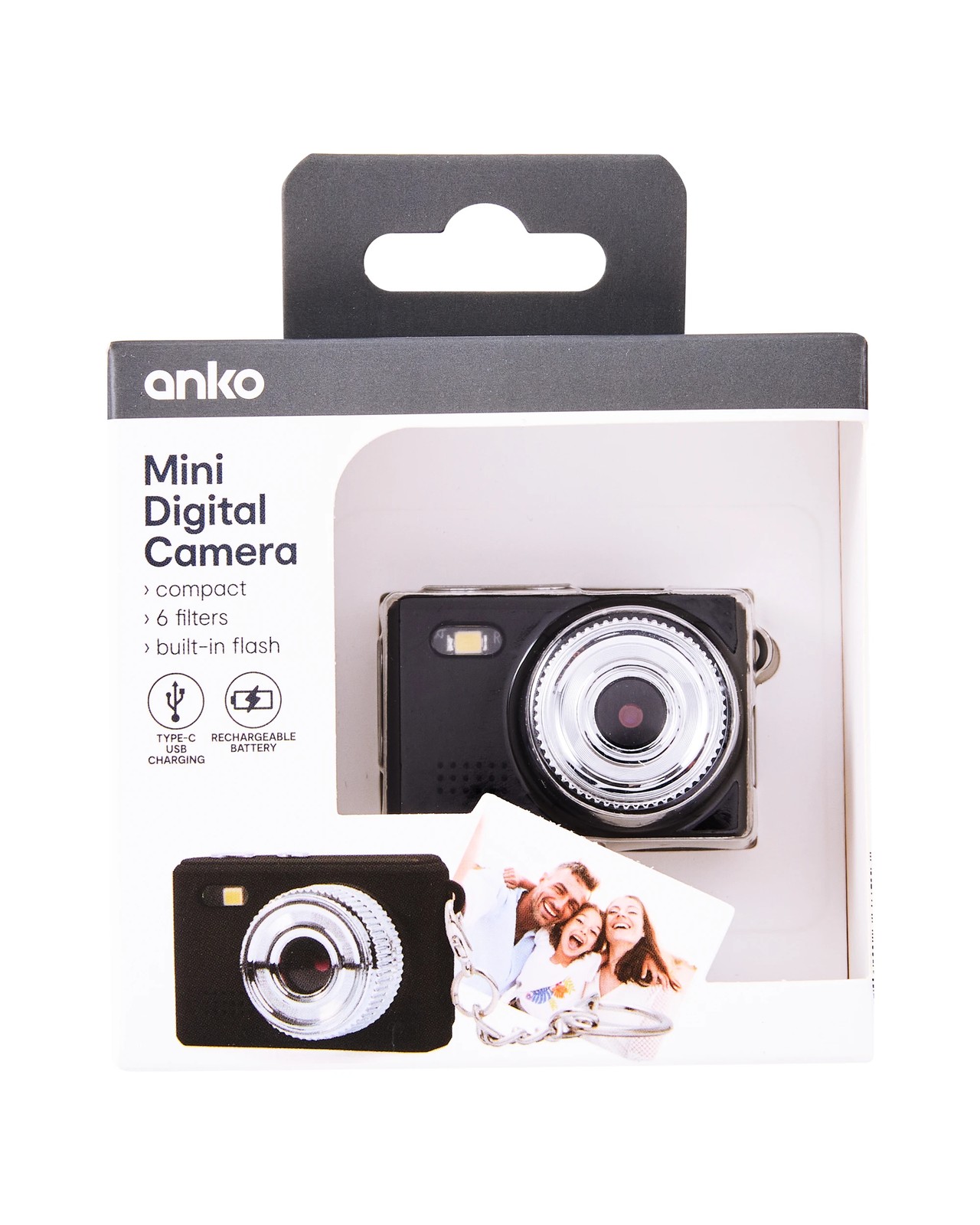 Mini Digital Camera, Black - Anko 5 of 6