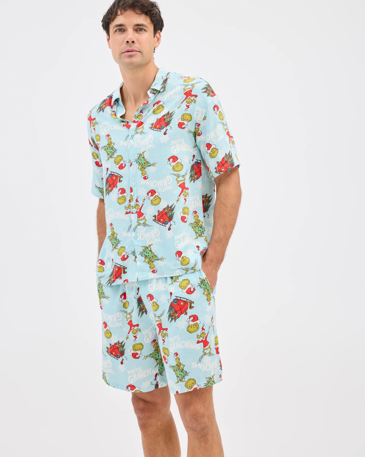 Licensed Merry Grinchmas Christmas Short Sleeve Shirt 3 of 5