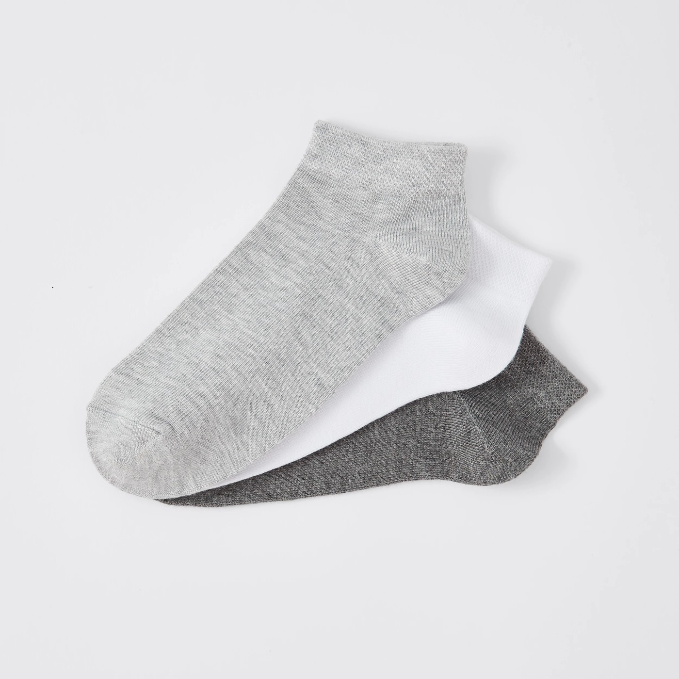 3 Pack Bamboo Low Cut Socks - Grey 2 of 2