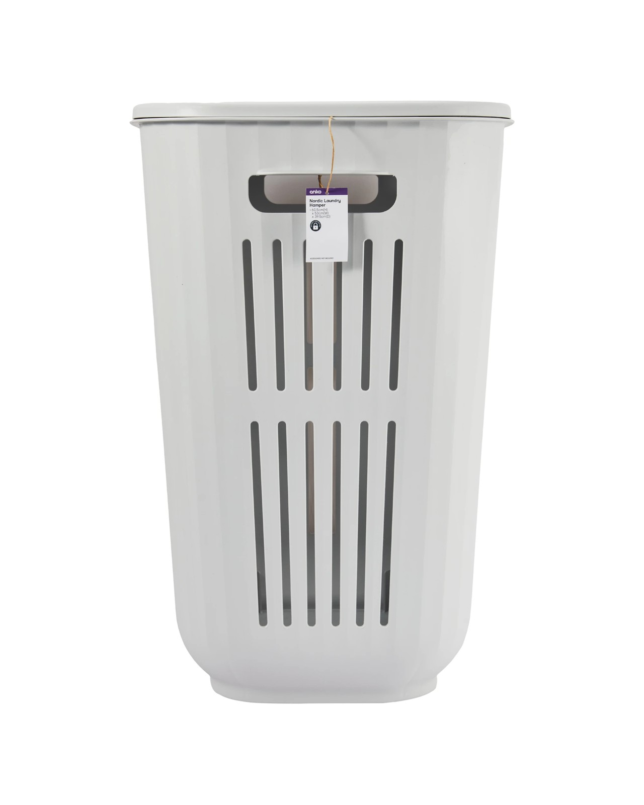 Anko 12.5L Nordic Laundry Hamper - Charcoal 6 of 6