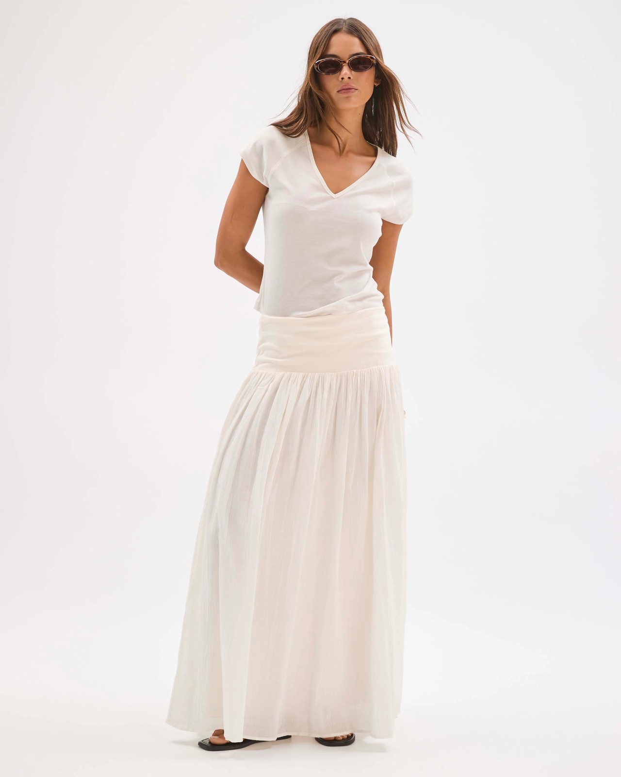 Lily Loves Australian Cotton 2-In-1 Midi Dress - Pearl 2 of 6