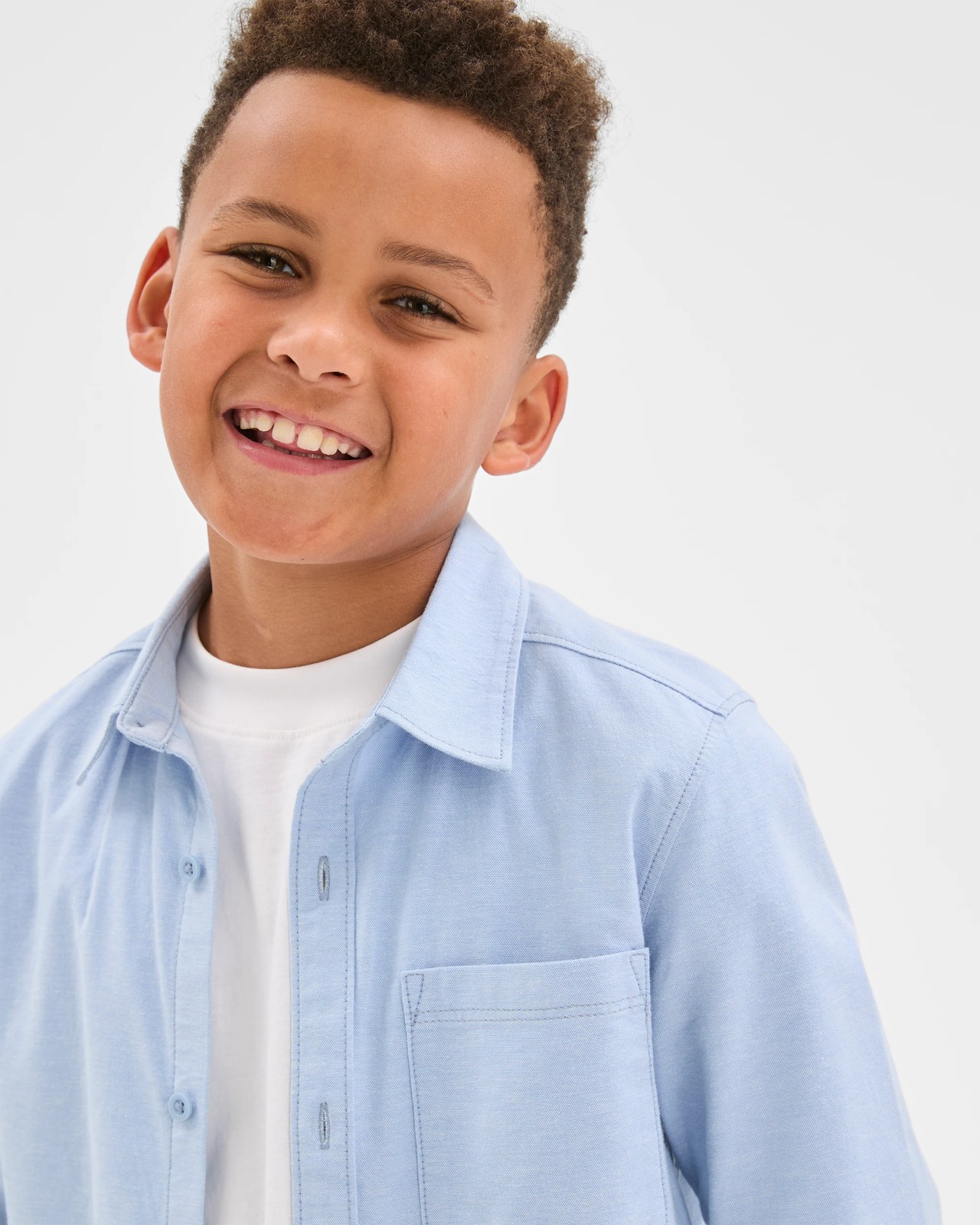 Long Sleeve Oxford Shirt - Light Blue 3 of 6
