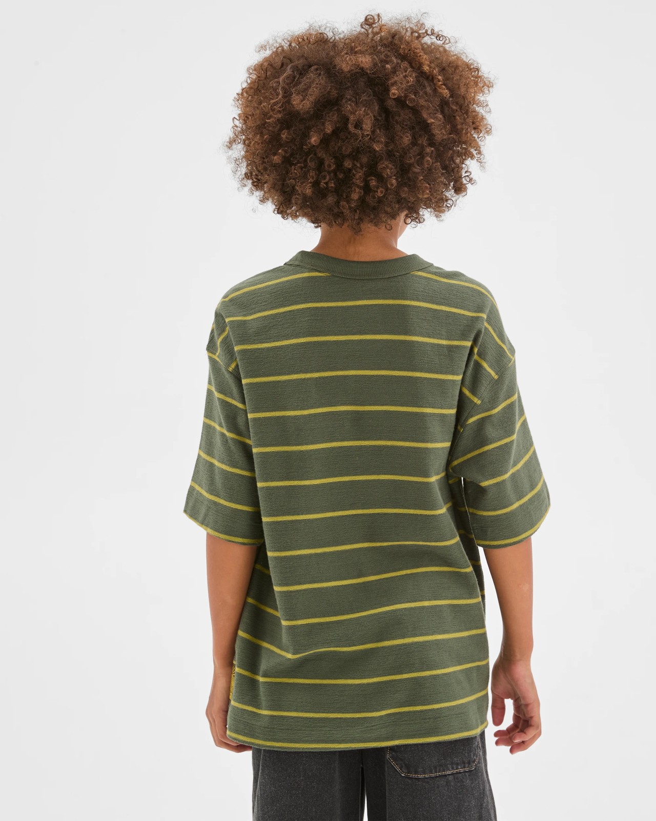 Australian Cotton Textured Oversized T-Shirt - Green 5 of 5