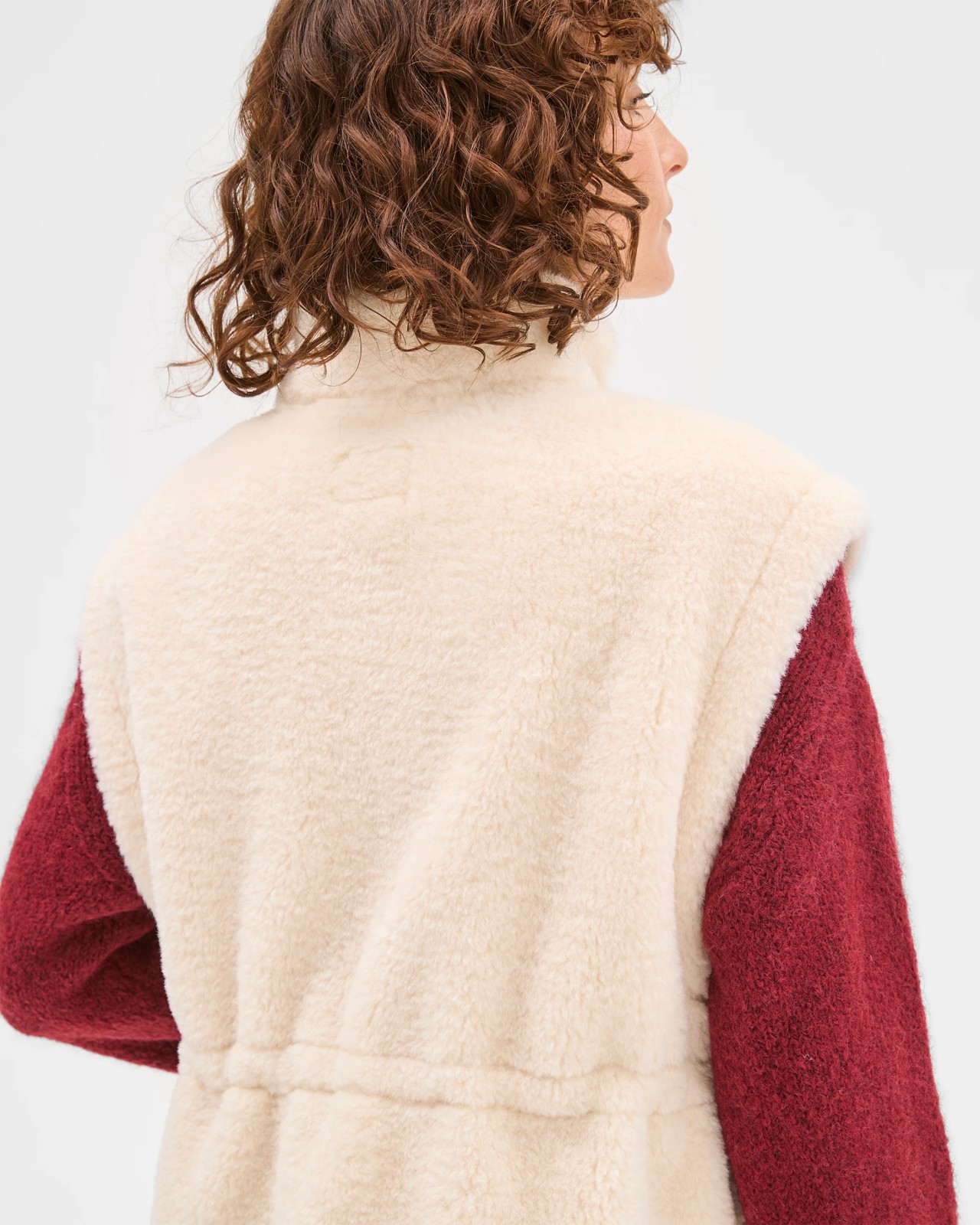 Sleeveless Shearling Vest 6 of 6