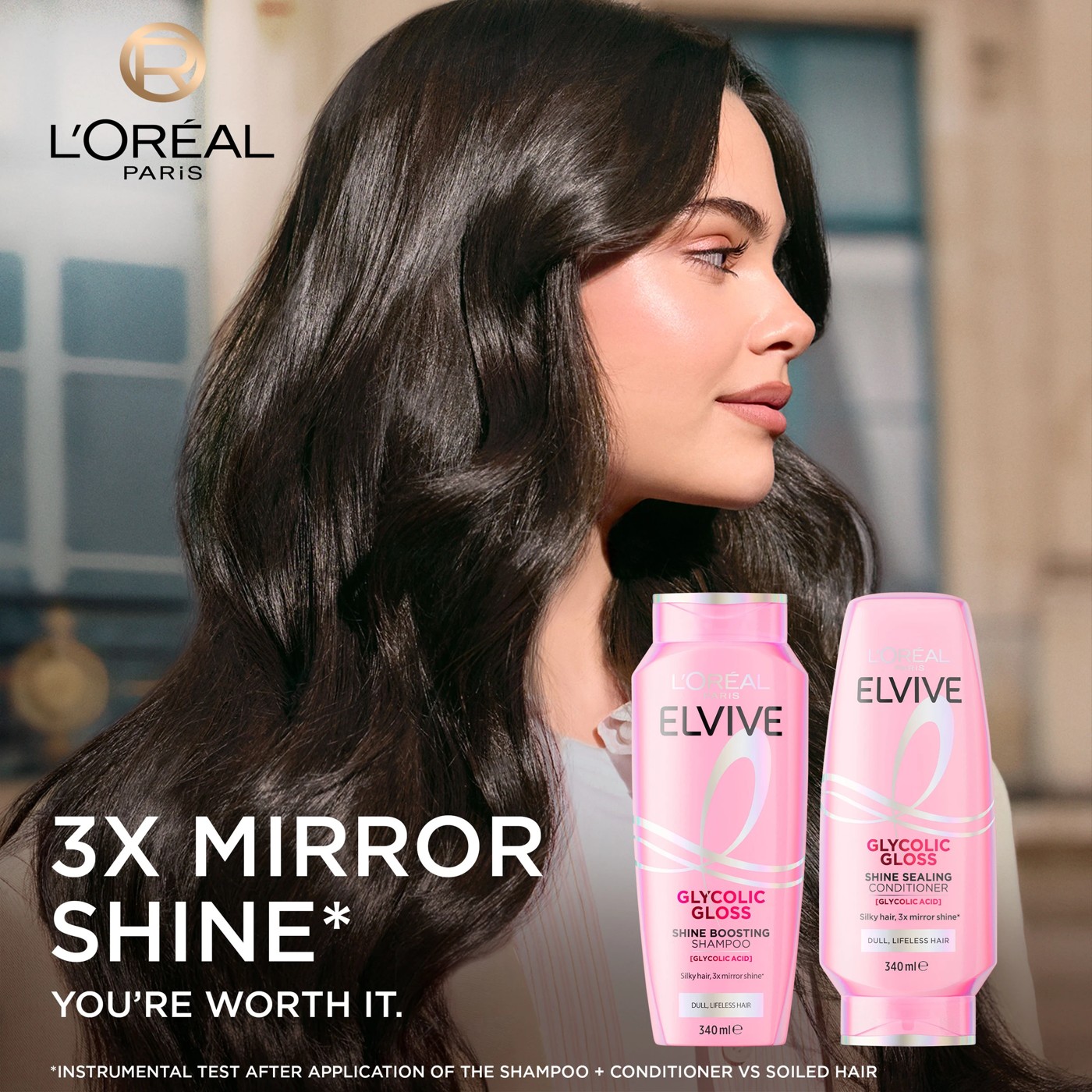 L'Oreal Paris Elvive Glycolic Gloss Shine Sealing Conditioner 340ml - Glycolic Acid 3 of 6