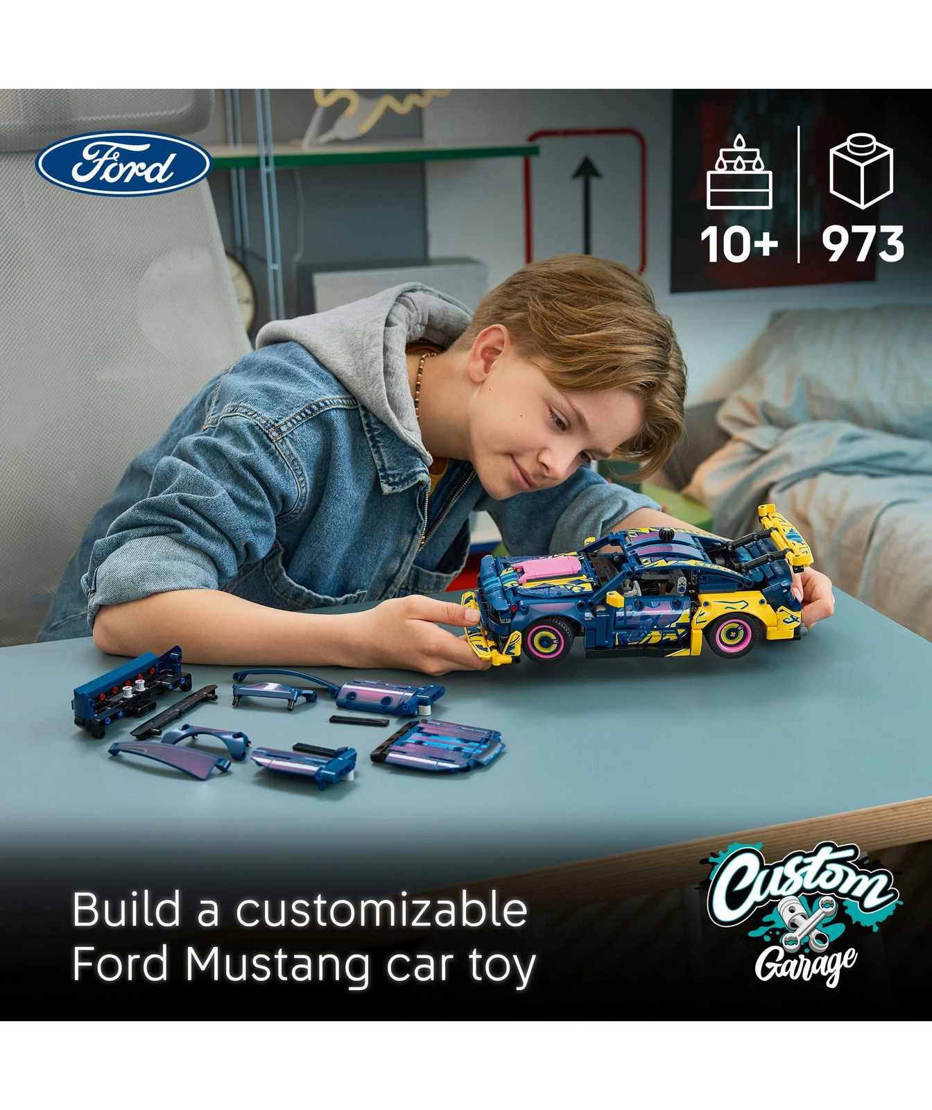LEGO® Technic Custom Garage Ford Mustang GT Car 42236 2 of 5