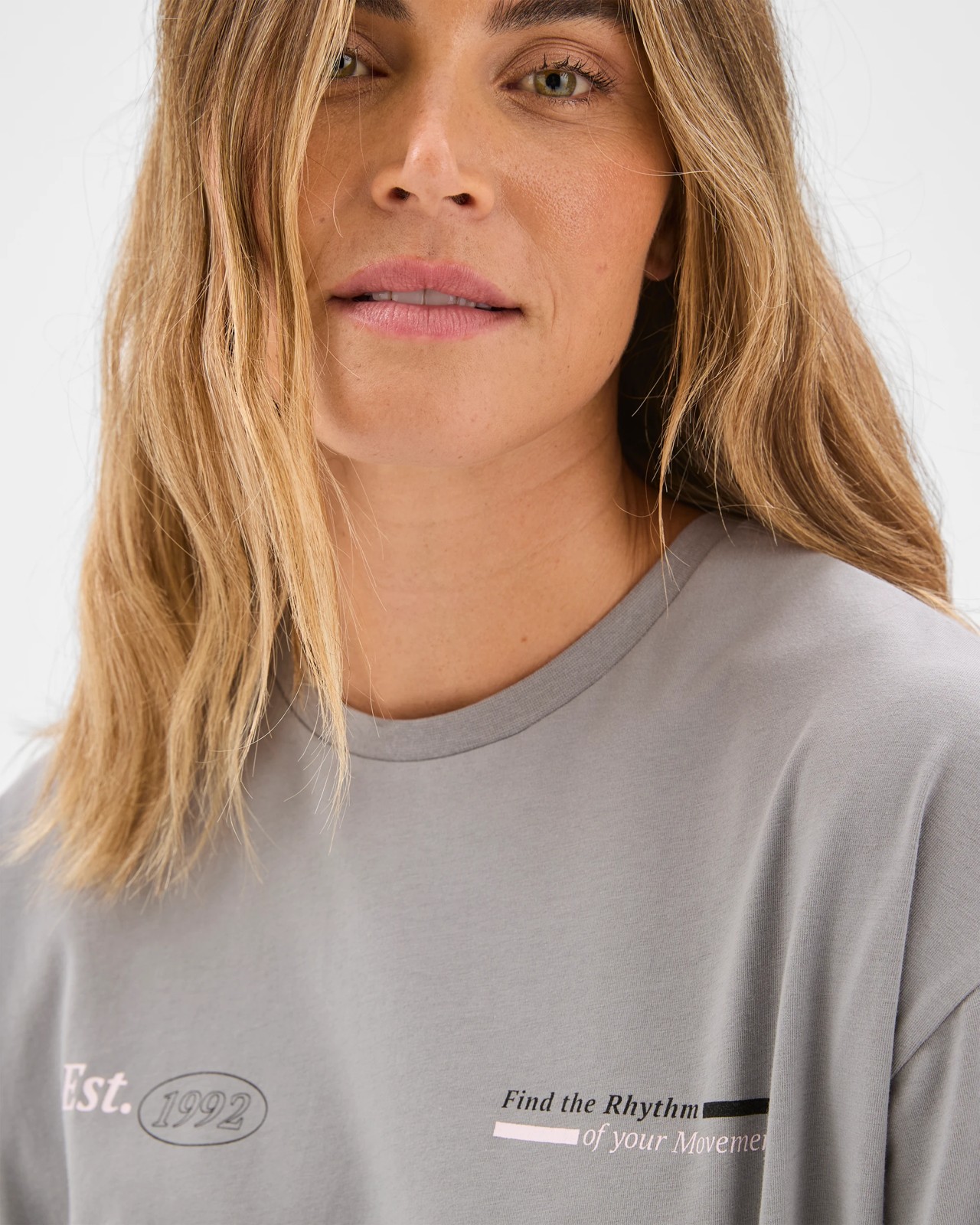 Active Australian Cotton Blend Oversized Graphic T-Shirt - Mineral Grey 5 of 6