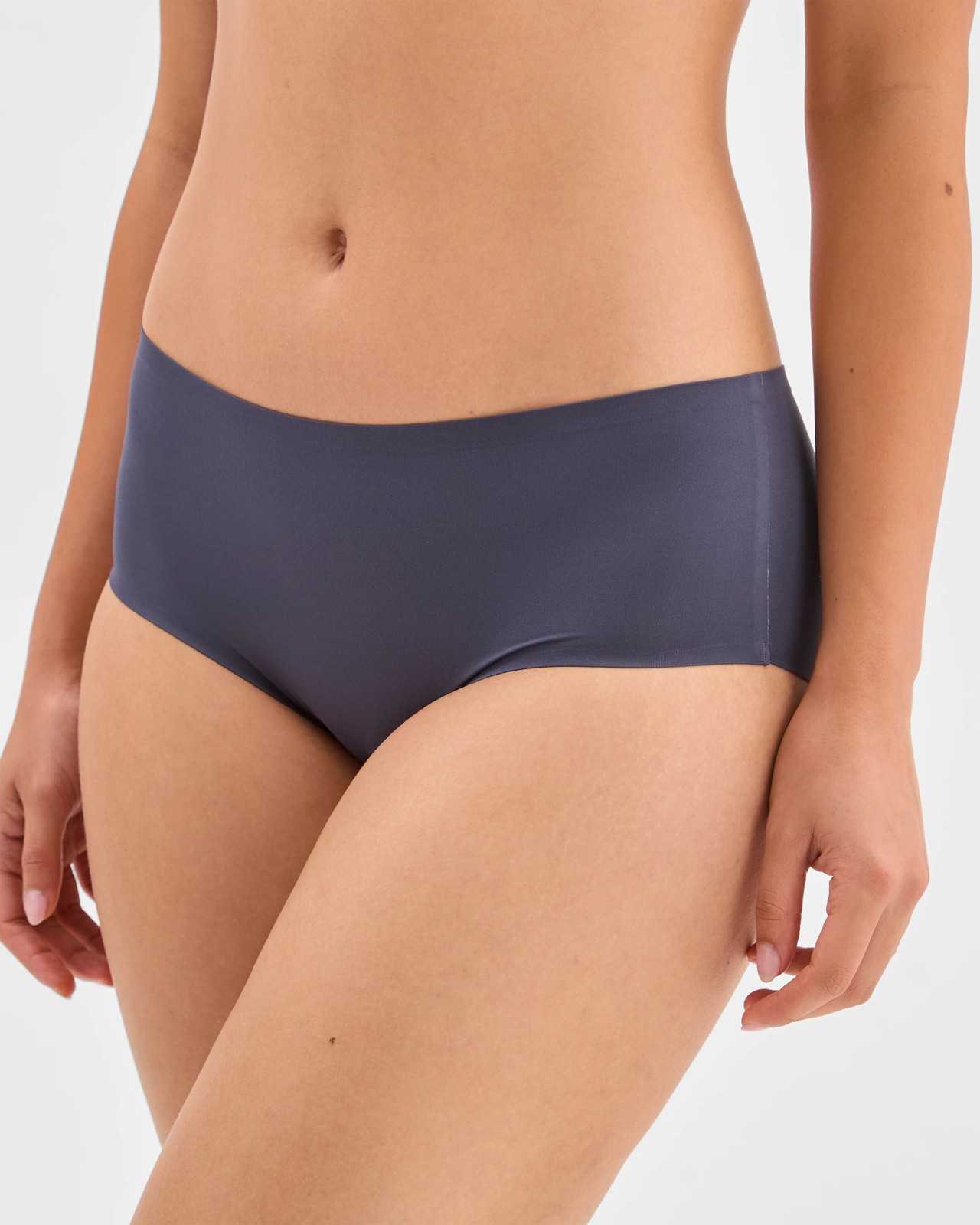 Smooth Moves 2 Pack Bonded No Show Midi Briefs - Winter Blue/Country Blue 4 of 4