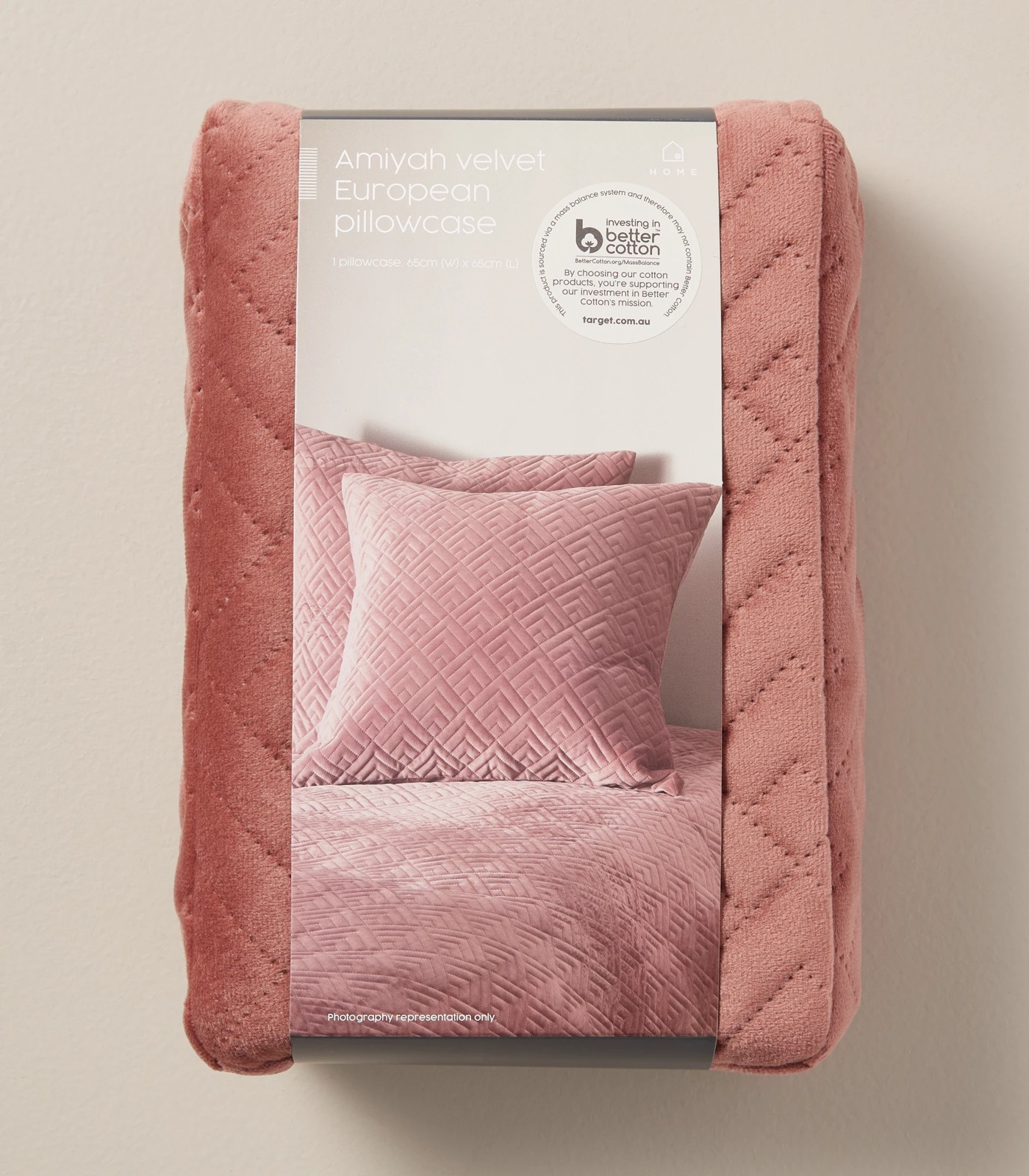 Pink velvet european clearance pillowcase