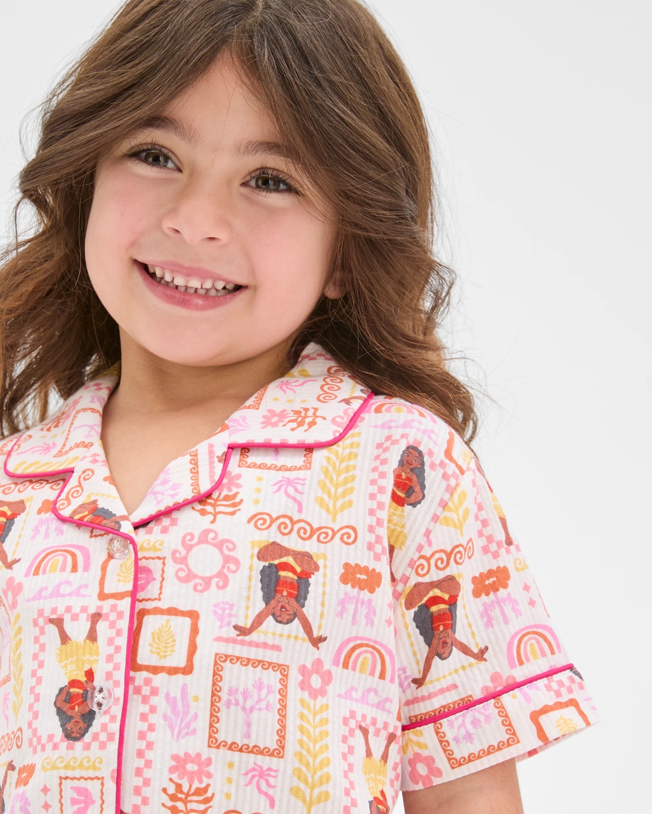 Disney Australian Cotton Younger Girls Pyjama Set - Moana Multi 3 of 6
