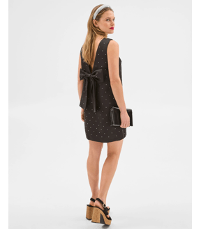 Bow Back Diamante Mini Dress - Lily Loves