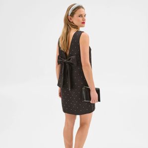 Bow Back Diamante Mini Dress - Lily Loves