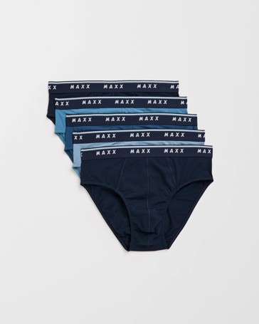 Mens Australian Cotton Blend Hipster Briefs 5 Pack - Maxx