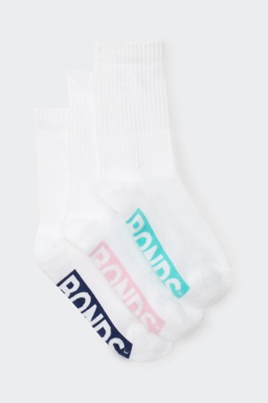 Bonds 3 Pack Logo Crew Socks