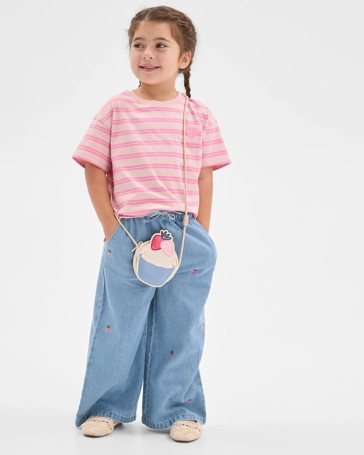 Wide Leg Denim Jeans