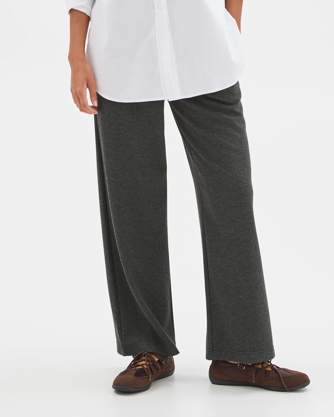 Wide Leg Check Jogger Pants 4 of 6