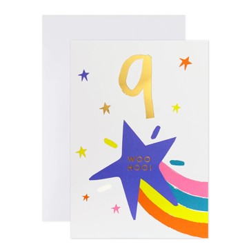 Connections from Hallmark 9th Birthday Card - Stars and Rainbow
