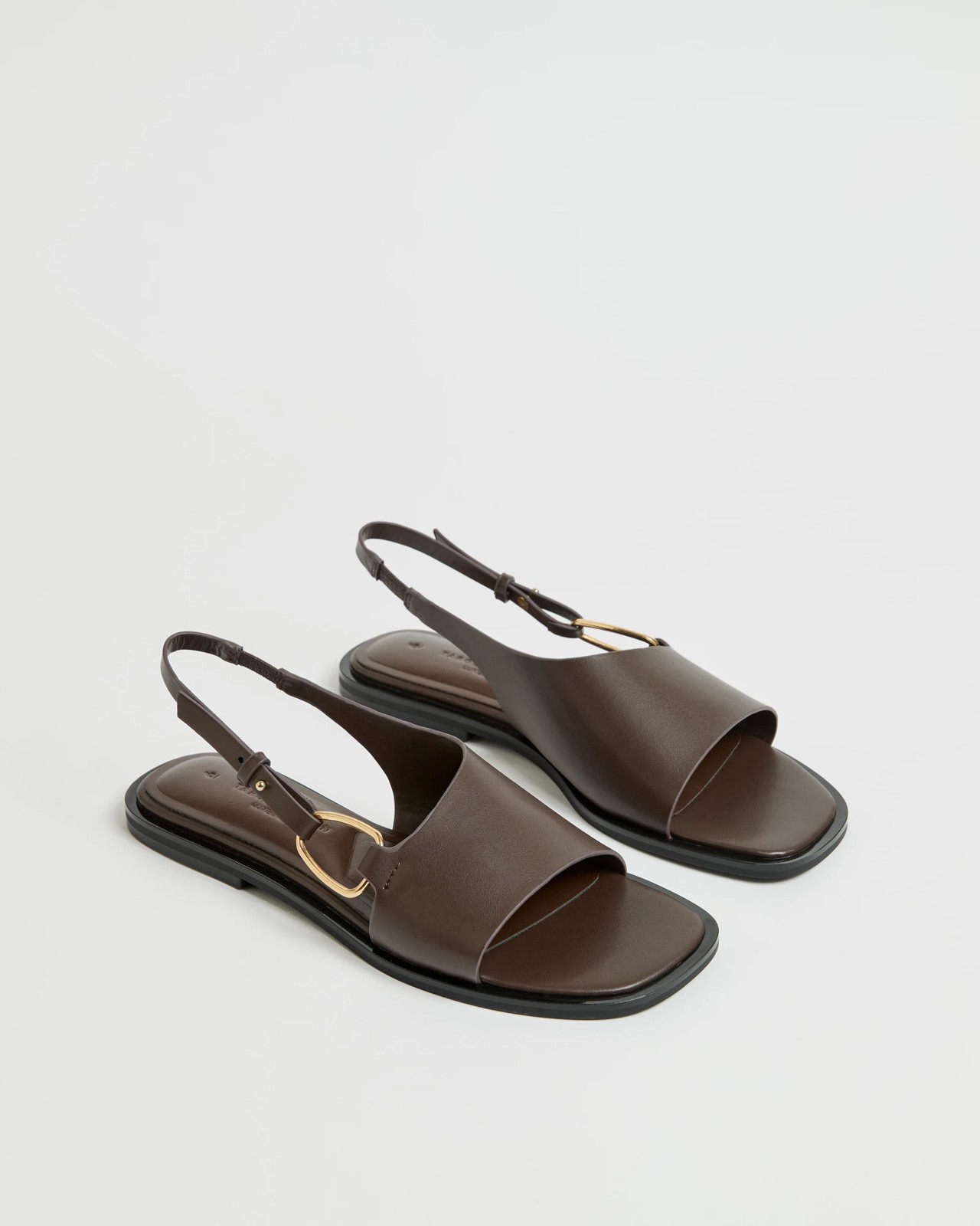 Willow Metal Trim Flat Sandals - Chocolate Gold 2 of 3