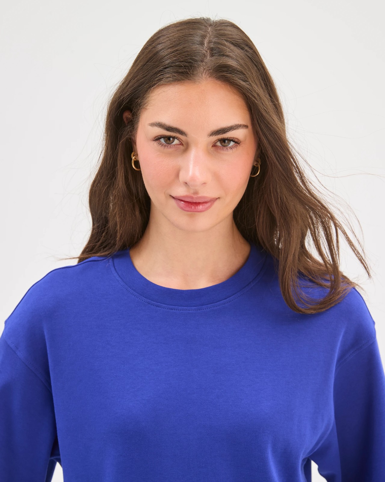 Petites Australian Cotton Heavyweight Boxy T-Shirt - Vivid Blue 3 of 5