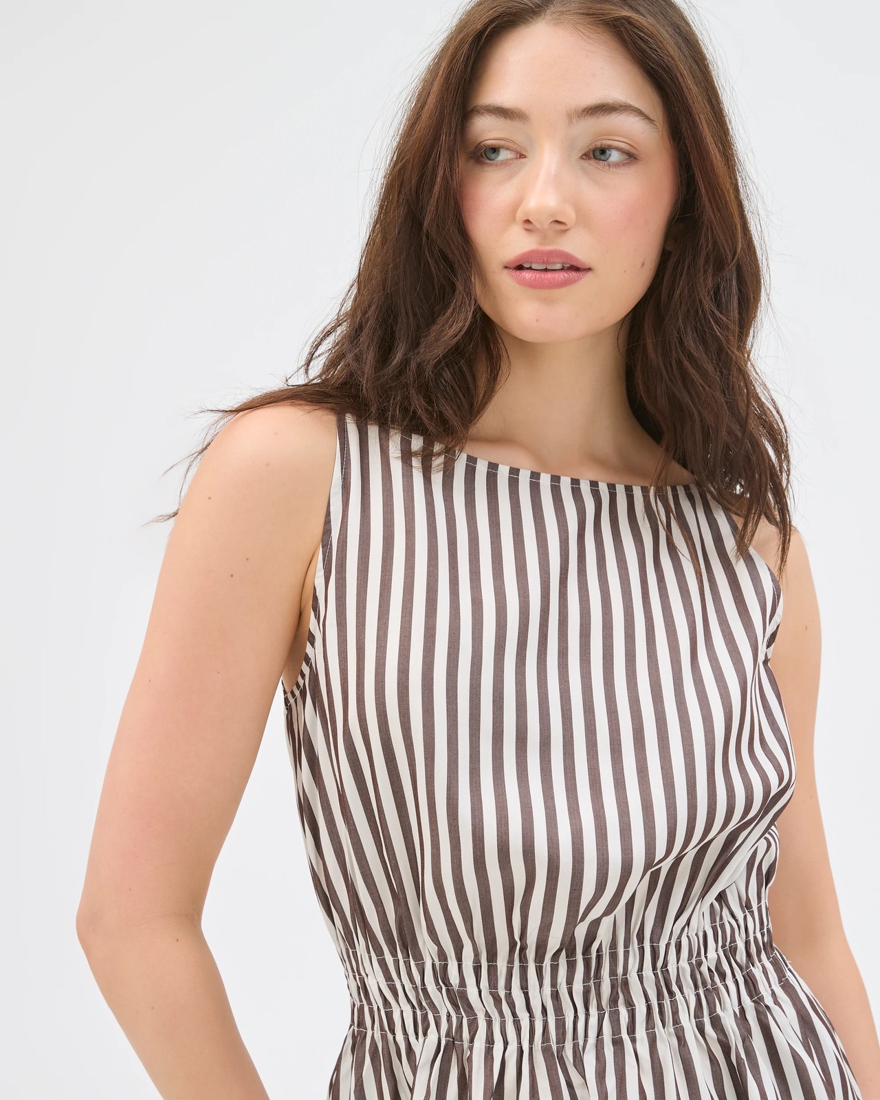 Lily Loves Lyocell Shell Top - Bark Stripe 3 of 6